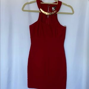 Red cocktail dress